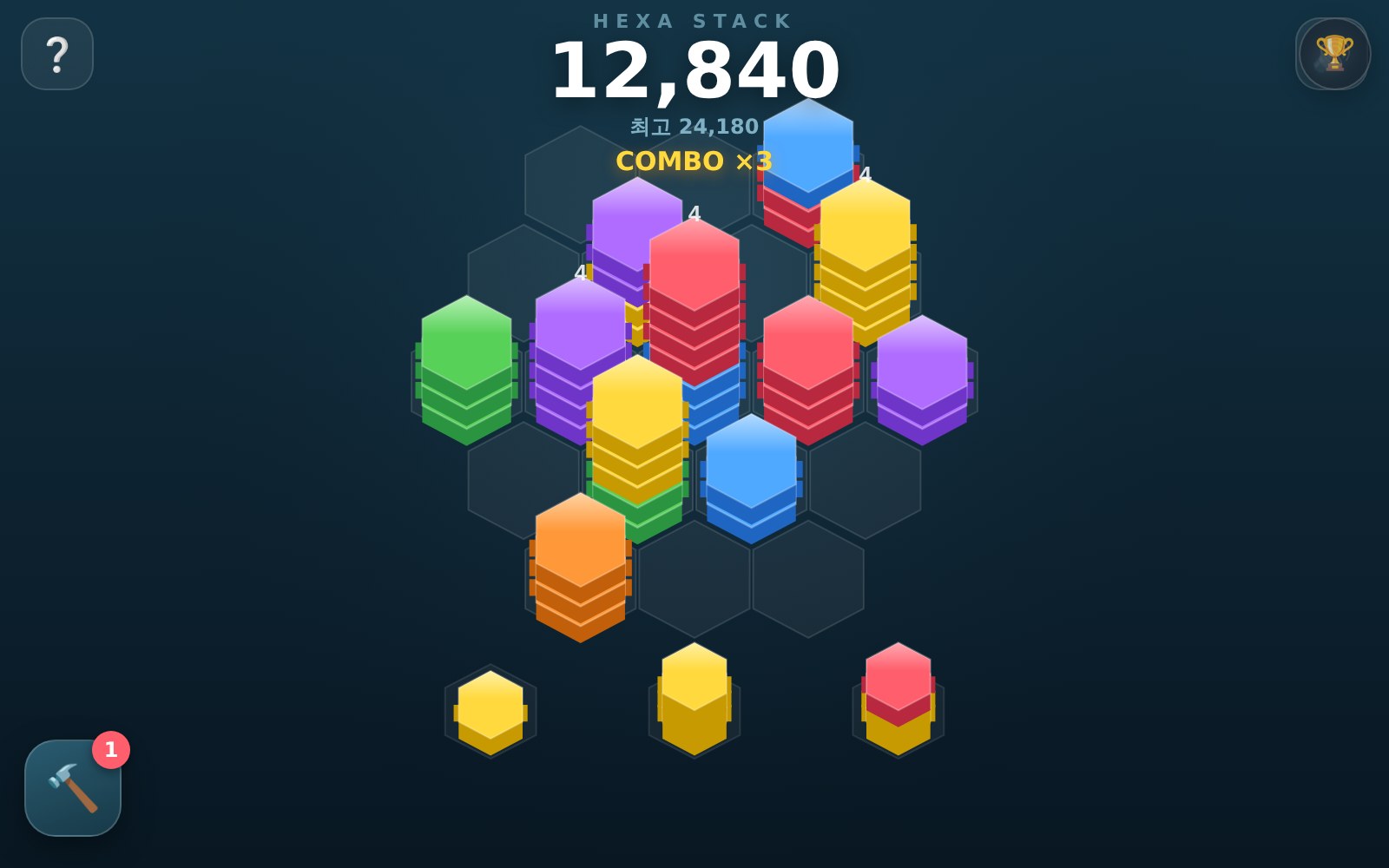 ํฅ์ฌ ์คํ (HEXA STACK) ํ๋ ์ด ํ๋ฉด
